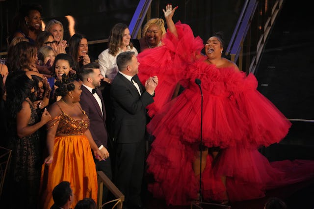 Lizzo accepts Outstanding Competition Program for "Lizzo's Watch Out For The Big Grrrls" onstage dur...