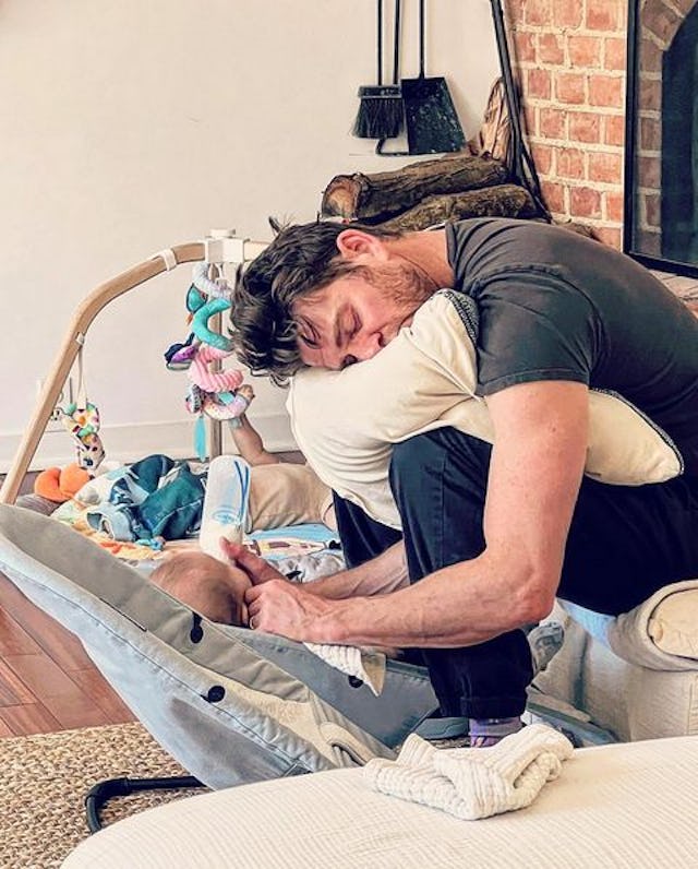 Bryan Greenberg feeding baby Instagram