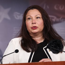 WASHINGTON, DC - SEPTEMBER 15: U.S. Sen. Tammy Duckworth (D-IL) speaks on reproductive rights during...