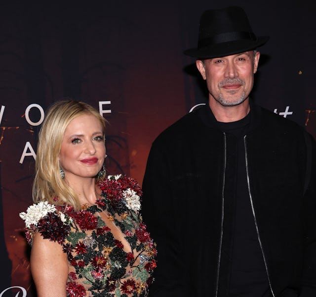 Sarah Michelle Gellar and Freddie Prinze Jr. attend the Los Angeles premiere of Paramount+'s "Wolf P...