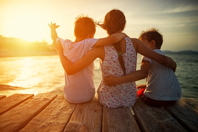 Siblings enjoying summer and not doing homework