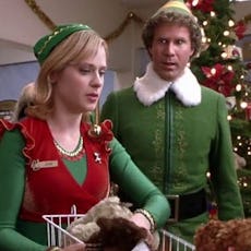 Zooey Deschanel and Will Farrell star as Jovie and Buddy in the classic Christmas film 'Elf.'