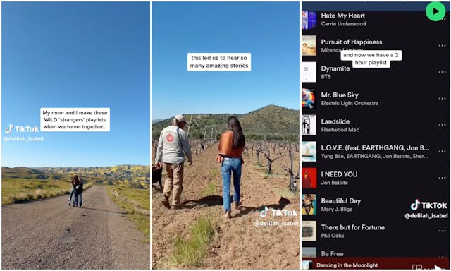 A woman and her mom are going viral for their unique road trip playlist tradition.