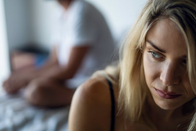 Feeling sad after sex may be due to postcoital dysphoria.