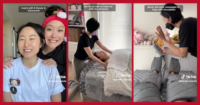 TikTok mom Jeenie describes what it's like to have a Korean postpartum doula.