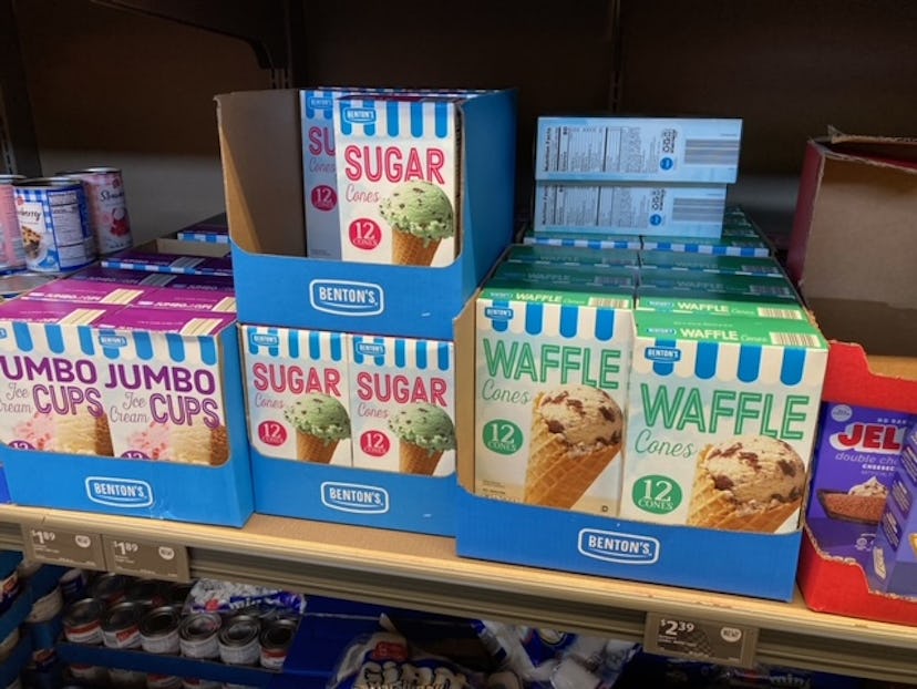 ice cream cones at Aldi