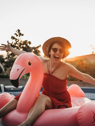 inflatable flamingo