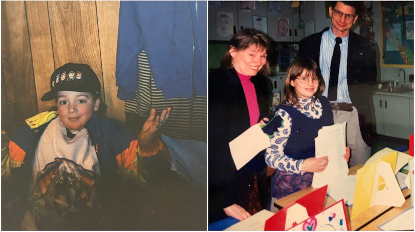 Young Danny Tamberelli (L), young Kate Tamberelli (R)