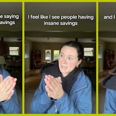 TikToker Hannah Lasche makes a case for sharing your savings account amount.